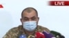 Armenia - The first deputy chief of the Armenian army's General Staff, Tiran Khachatrian, speaks at a news conference, November 26, 2020