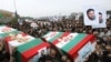  مراسم تشييع کشته‌شدگان انفجار در پادگان سپاه با حضور رهبر ايران برگزار شد