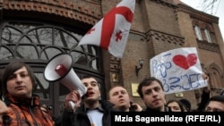 აგრარული უნივერსიტეტის სტუდენტების აქცია. 2013 წლის 13 მარტი, თბილისი 