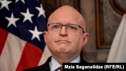 Georgia - U.S. Acting Assistant Secretary of State Philip Reeker at a news conference in Tbilisi, June 7, 2021.