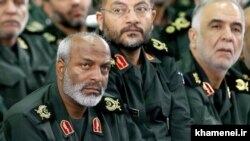 سرتیپ محمد مارانی (چپ) در دیدار فرماندهان سپاه با آیت‌الله خامنه‌ای در شهریور ۹۴