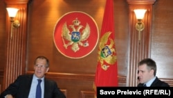 Crna Gora - Sergej Lavrov i premijer Crne Gore Igor Lukšić u Podgorici, 19. april 2011.