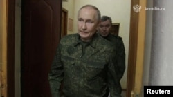 Әскери форма киген Путин Ресейдің Курск облысына барды. 12 наурыз 2025 жыл.