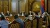 Armenia - Prime Minister Hovik Abrahamian chairs a meeting with senior government officials and exporters, Yerevan, 1Dec2015.