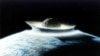 Ilustracija NASA-e na kojoj je prikazan hipotetički udara ateroida