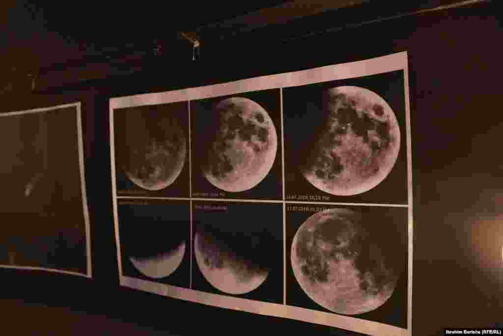 Fotografi të Hënës të ekspozuara në Observatorin e Prishtinës. 
