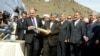 Armenia - The groundbreaking ceremony for the construction of a hydroelectric power plant on the Armenian-Iranian border, 08Nov2012.
