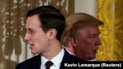 Președintele american Donald Trump și ginerele său Jared Kushner, Washington, decembrie 2017