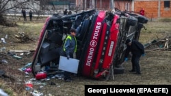 Автобусот на „Дурмо турс“ по несреќата кај Ласкарци
