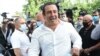 Gagik Tsarukian arrives for a court hearing in Yerevan in June