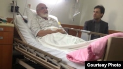 مهدی کروبی پس از انجام عمل جراحی دیسک کمر در سال ۹۲
