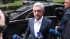 Armenia - Former President Serzh Sarkisian arrives at the parliament building, Yerevan, April 16, 2020 