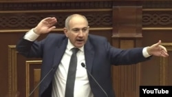 Armenia - Armenian Prime Minister Nikol Pashinian speaks in the parliament, Yerevan, March 26, 2025.