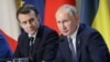 Emmanuel Macron francia és Vlagyimir Putyin orosz elnök az ukrajnai válságról rendezett csúcstalálkozón.