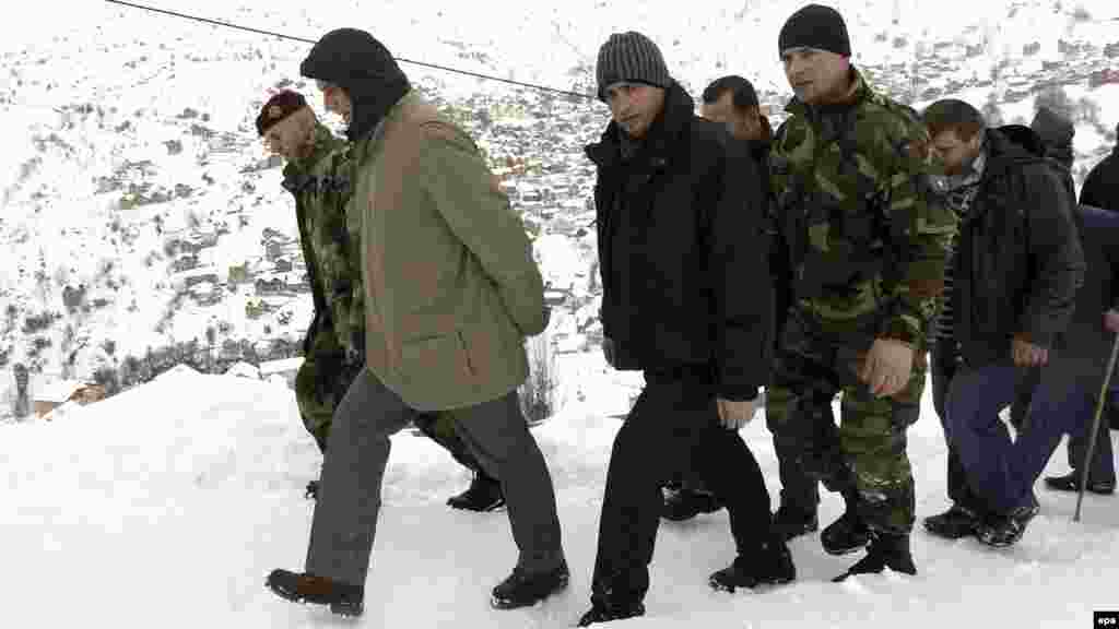 Kryeministri i Kosovës, Hashim Thaci, në Restelicë, 12 shkurt, 2012.
