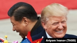 Председатель КНР Си Цзиньпин и президент США Дональд Трамп, 2017 год