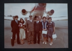 Karmal and Jelinek (center) in the spa town of Karlovy Vary in 1981 after the Afghan returned to Czechoslovakia as his country's president in 1981.