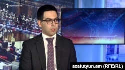Armenian Minister of Justice Rustam Badasian in Azatutyun TV's Yerevan studio, 14Jul2019