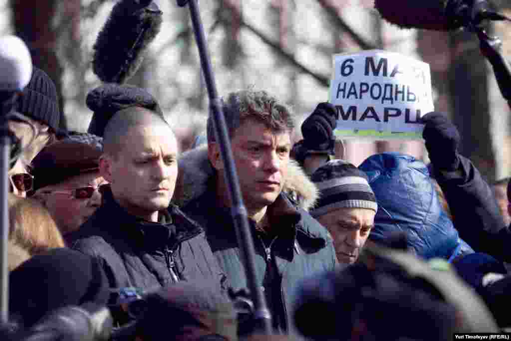 Москвадагы Пушинский аянтында өткөн акцияда, Москва. 24-март, 2014-жыл 