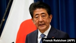 Shinzo Abe. Gusht, 2020.