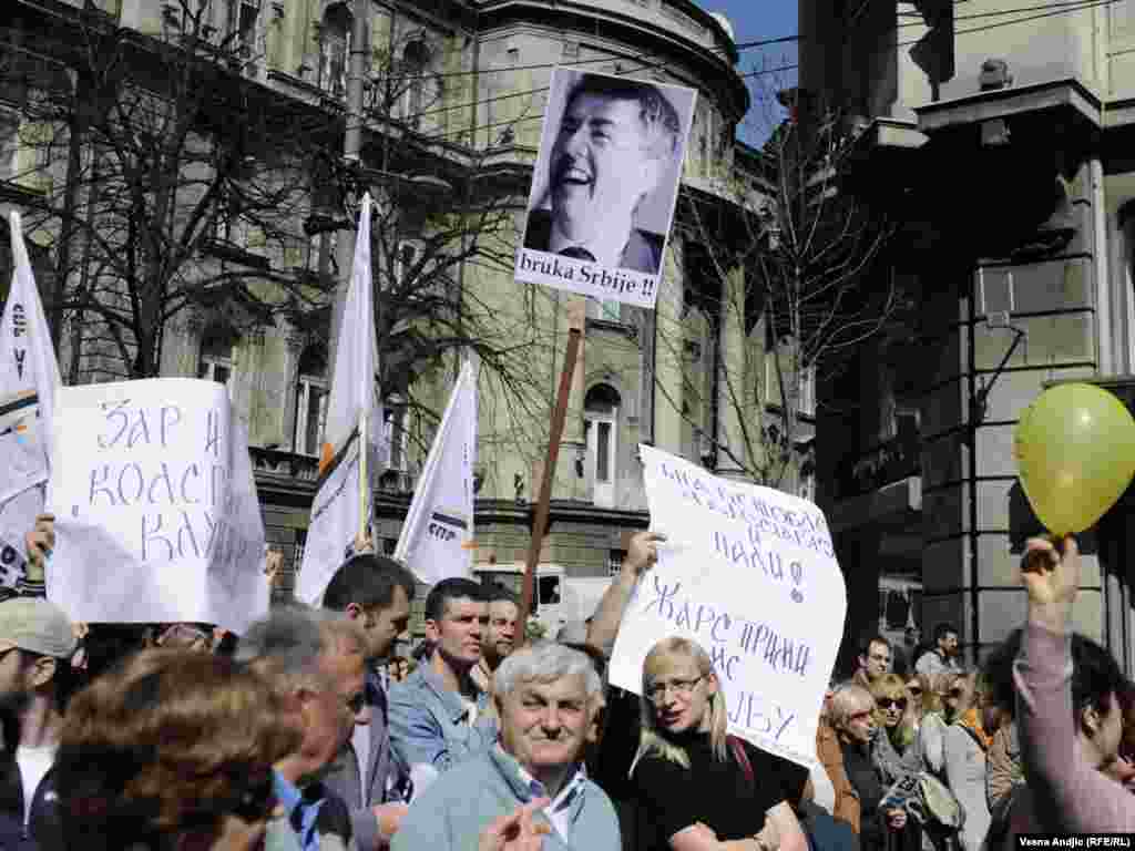 Protest prosvetara i još nekoliko sindikata u Beogradu, 25. mart 2011, fotografije: Vesna Anđić