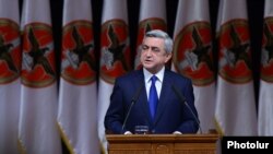 Armenia -- President Serzh Sarkisian speaking at the ruling Republican Party's congress in Yerevan, 15Dec, 2012