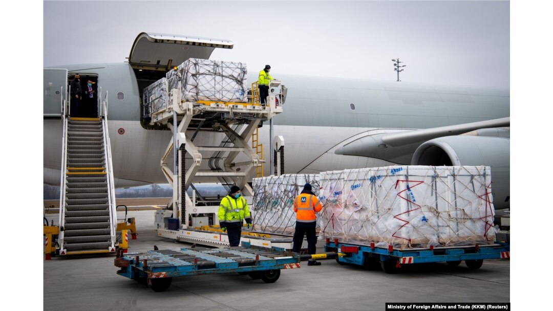 Shipments of Chinese vaccines arrive in Belgrade, Serbia.