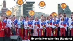 Встреча спортсменов от Олимпийского комитета России в Москве 