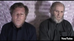 FILE: American Keven King (L) and Australian Timothy Weeks were kidnapped by the Taliban in August 2016.