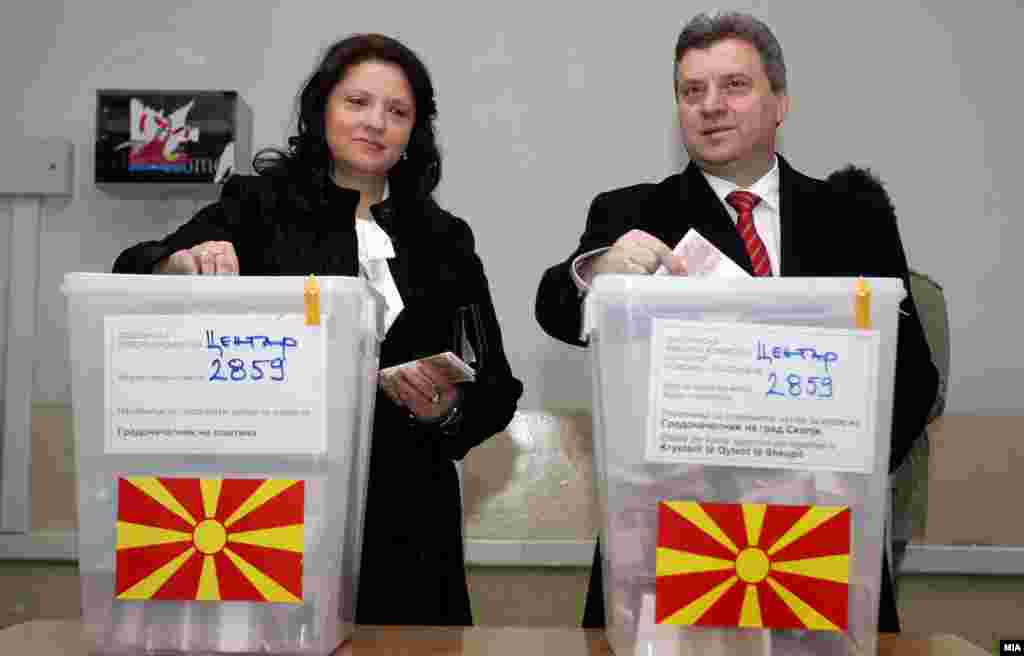 Predsjednik Gjorge Ivanov sa suprugom.