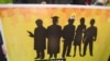 Plakat sa sindikalnih protesta u aprilu 2009, foto: Radovan Borović