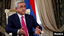 ՀՀ նախագահ Սերժ Սարգսյանը հարցազրույցի ժամանակ, արխիվ