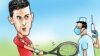 Djokovici cartoon made by the romanian cartoonist Jup (Lucian Amarii)