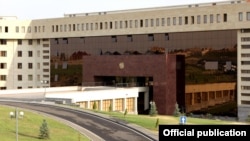 Armenia - The Defense Ministry building in Yerevan.