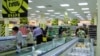 Armenia -- Shoppers in a food supermarket in Yerevan.