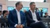 Tóth Csaba MSZP-s országgyűlési képviselő és Horváth Csaba MSZP-s polgármester 2021. szeptember 1-jén