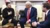 Президент України Володимир Зеленський (ліворуч), президент США Дональд Трамп та віцепрезидент США Джей Ді Венс (праворуч) під час зустрічі в Овальному кабінеті Білого дому. Вашингтон, 28 лютого 2025 року