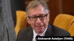 Pjotr Avent orosz bankár az egyik, akit a magyar kormány levetetett volna az uniós szankciós listáról. A kép 2016. február 8-án készült Moszkvában.