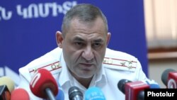 Armenia -- Yura Ivanyan, a senior official from the Investigative Committee, at a news conference in Yrevan, August 26, 2019.