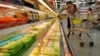 Russia - A food supermarket in Novosibirsk, 7Aug2014.