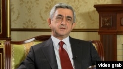 Նախագահ Սերժ Սարգսյանը հարցազրույց է տալիս «Ազատություն» ռադիոկայանին, արխիվ