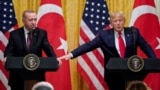 FILE PHOTO: U.S. President Donald Trump and Turkey's President Tayyip Erdogan hold a joint news conference at the White House in Washington