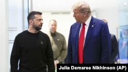 Владимир Зеленский и Дональд Трамп, Нью-Йорк, США, 27 сентября 2024 года 