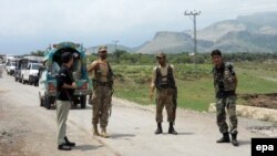 Security officials in the Hangu district of Khyber Pakhtunkhwa Province. (file photo)