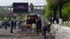 Armenia -- The site of a bus explosion in Yerevan, 26Apr2016