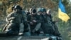 Ushtarë ukrainas në rajonin e Harkivit.